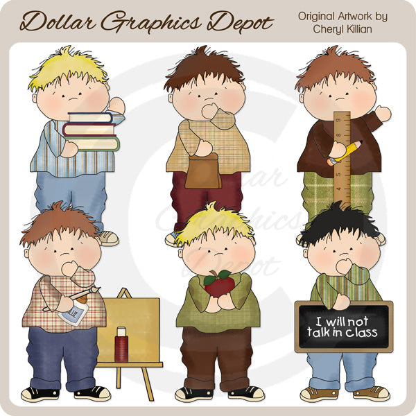 Ragazzini della scuola - ClipArt