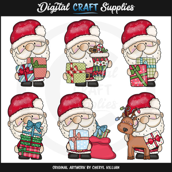 Pequeño Papá Noel Secreto - Clipart
