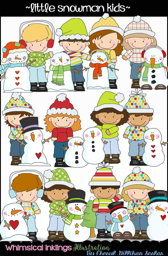 Pequeño muñeco de nieve para niños