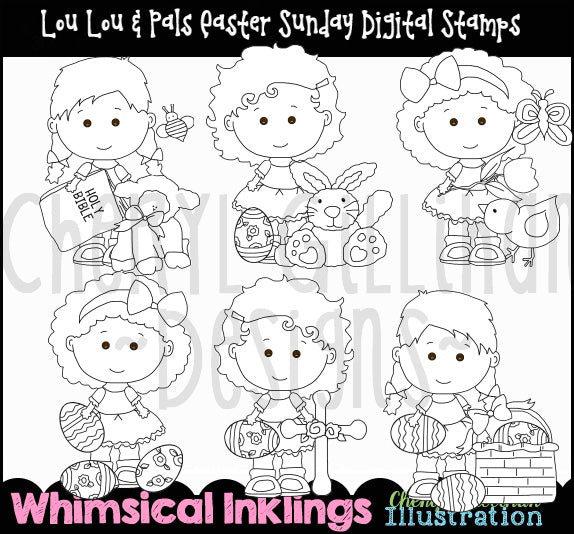 Lou Lou & Pals Domingo de Pascua... Sellos digitales