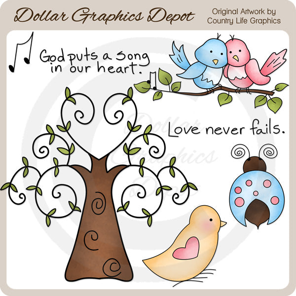 Pájaros Del Amor - Clipart