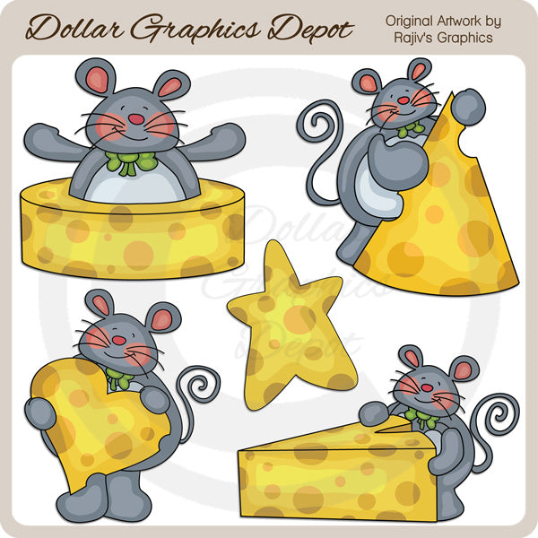 Ratones Y Queso - Clipart