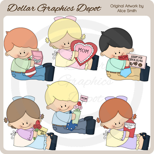 Festa della mamma per bambini - ClipArt - Esclusiva DCS