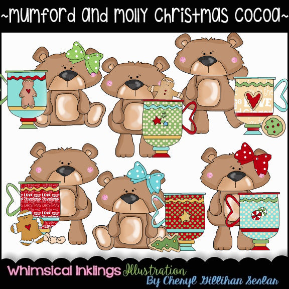 Mumford & Molly Bears...Christmas Cocoa