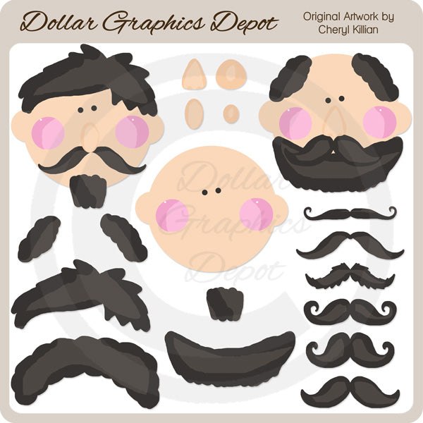 Hombre Bigote - Clipart