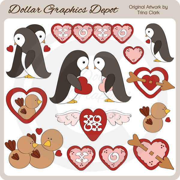 Mi San Valentín Emplumado - Clipart