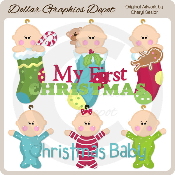 My First Christmas 1 - Clip Art