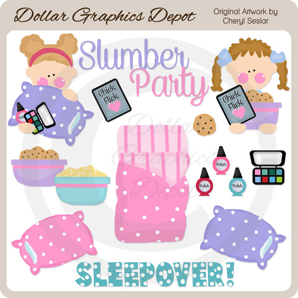 Mi fiesta de pijamas - Clipart