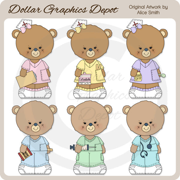 Occupazione Orsi - Infermieri - Clip Art - Esclusiva DCS