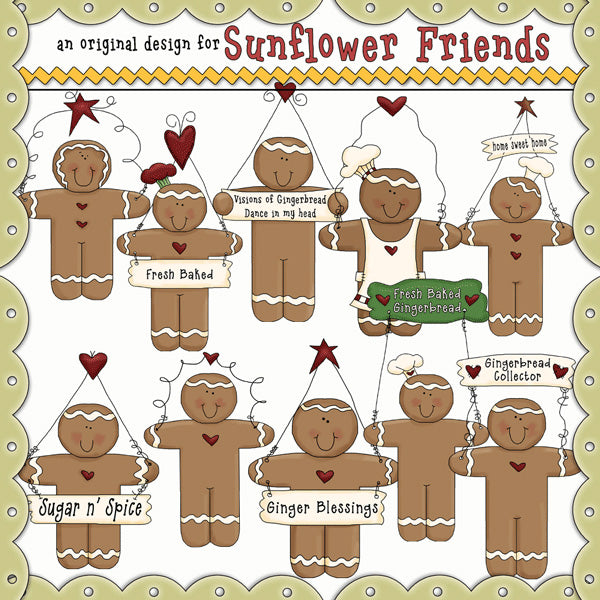 Appendiabiti in filo di pan di zenzero 0n...Clipart di Whimsy Primsy