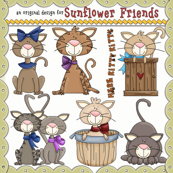 Lil' Kittys...Clipart di Whimsy Primsy