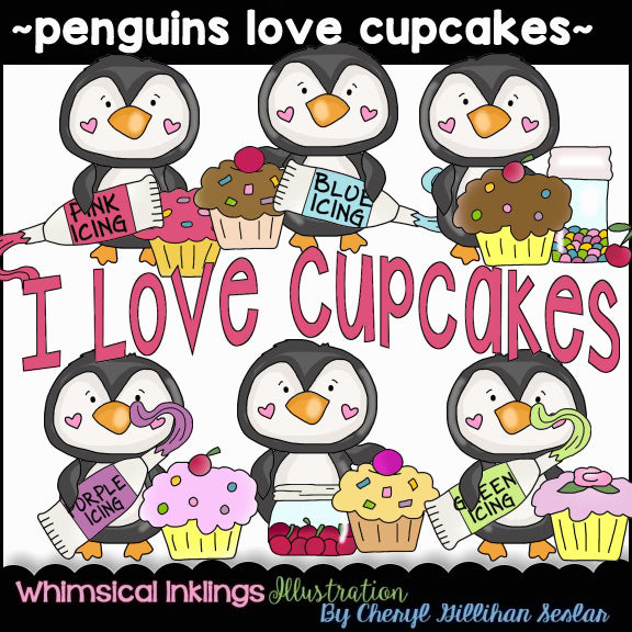 Pingüinos...Le encantan los cupcakes