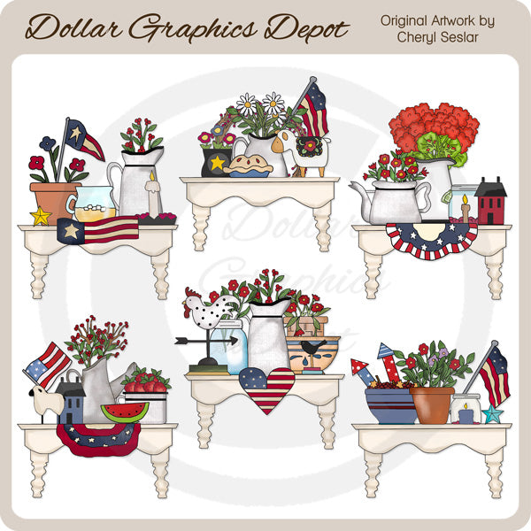 Scaffali piuttosto americani - ClipArt