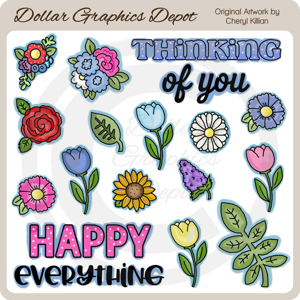 Graziosi fiori 1 - ClipArt
