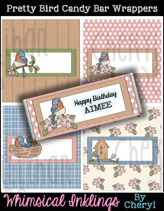 Pretty Bird... Involucri per barrette di cioccolato Hershey