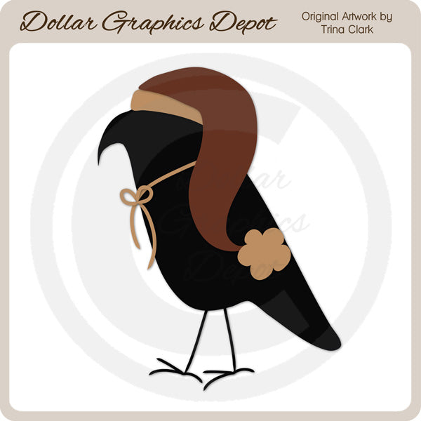 Prim Christmas Crow 1 - Archivos de corte