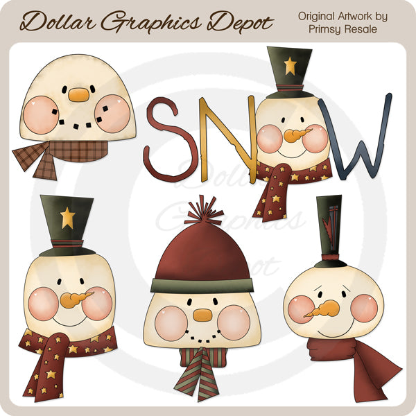 Facce di neve Prim - ClipArt
