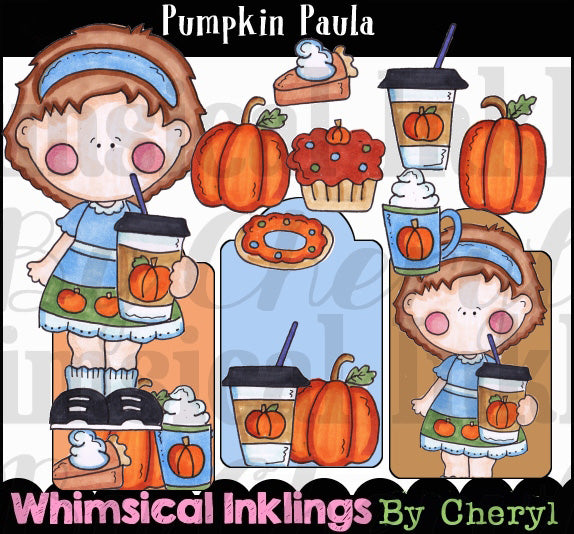 Pumpkin Paula...Hand Colored Graphic Collection