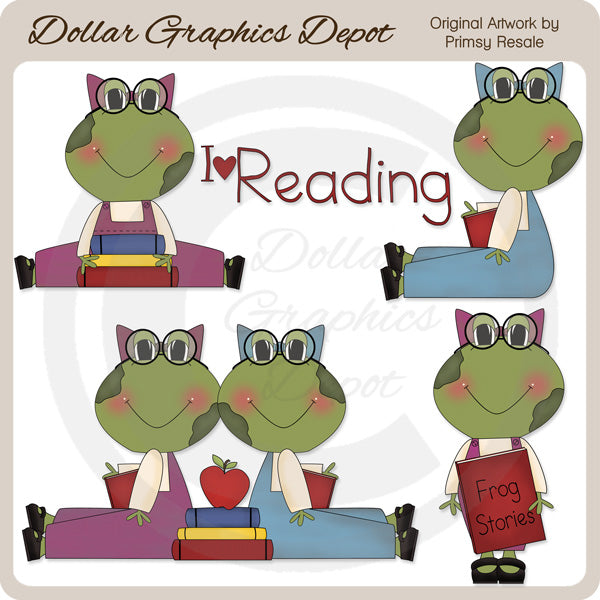 Lettura delle rane - ClipArt