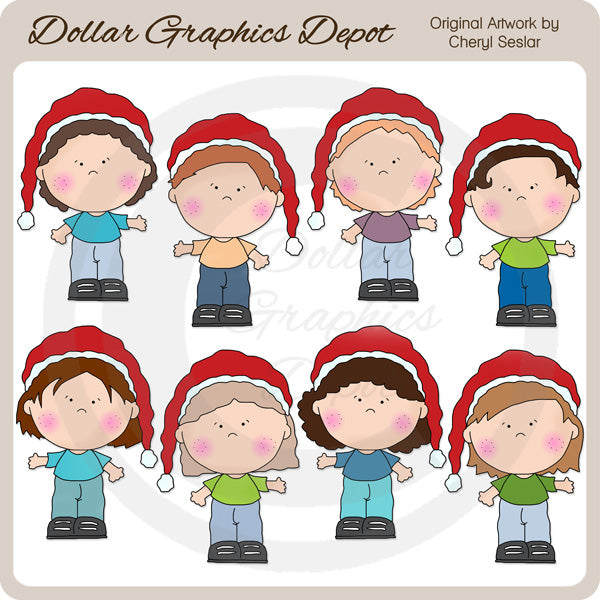 Gorro De Papá Noel Para Niños - Clipart