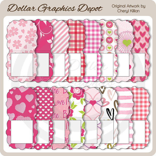 Scalloped Valentine Tags