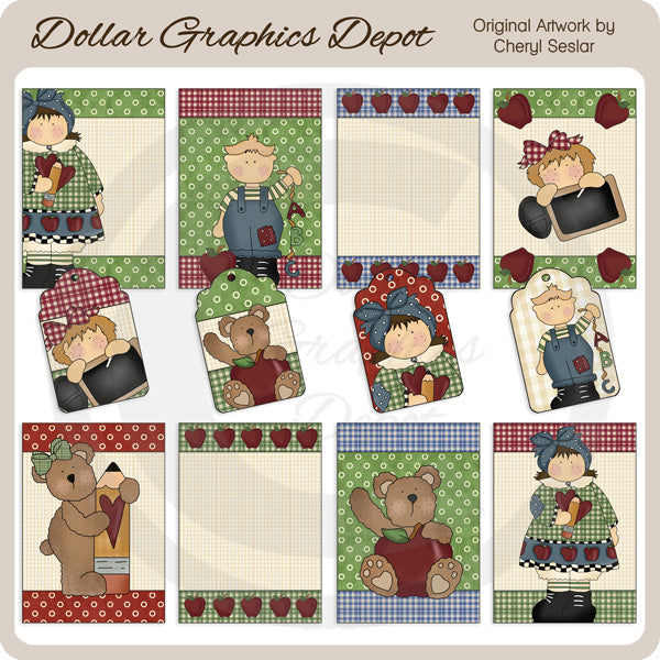 School Bumpkins Cards and Tags