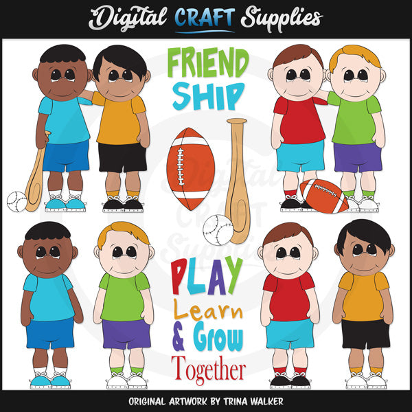 Amistades Escolares - Clipart