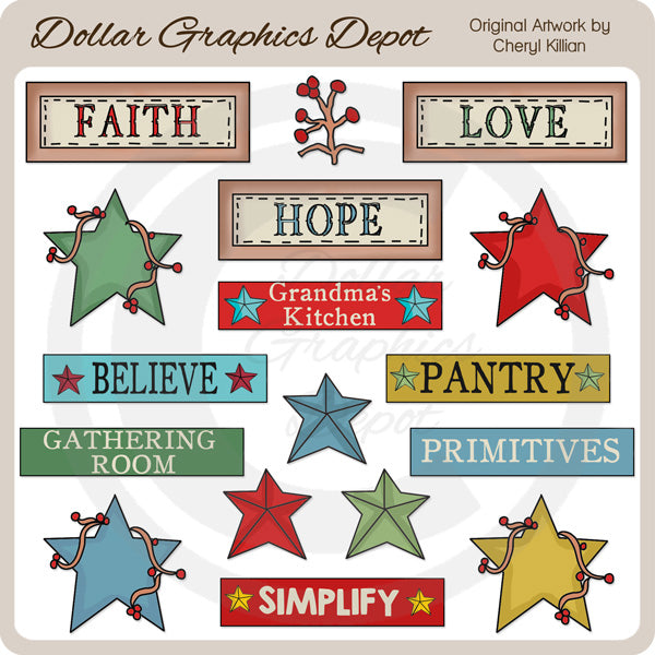 Tiempos Simples - Clipart