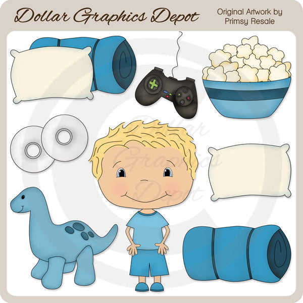 Ragazzi pigiama party 1 - ClipArt