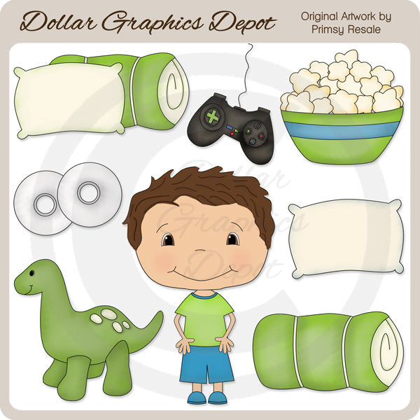 Sleepover Boys 2 - Clip Art