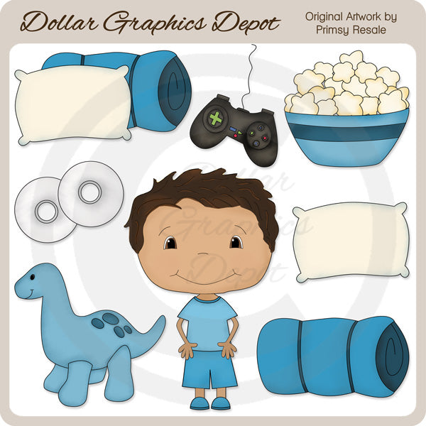 Ragazzi pigiama party 3 - ClipArt