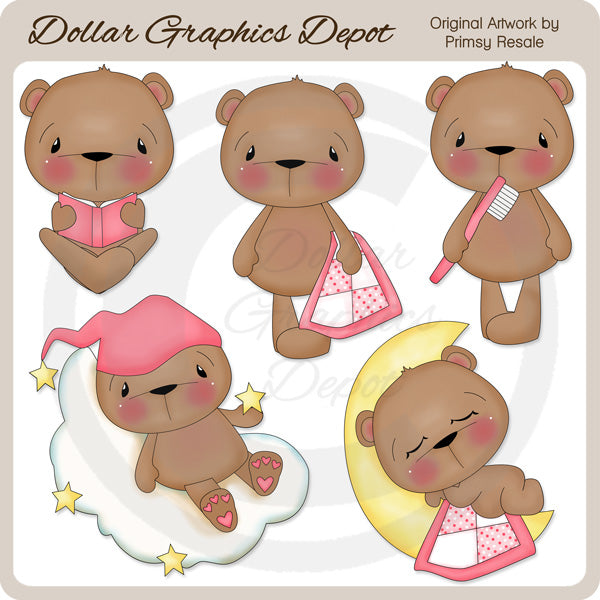 Orsi assonnati - Ragazze - ClipArt