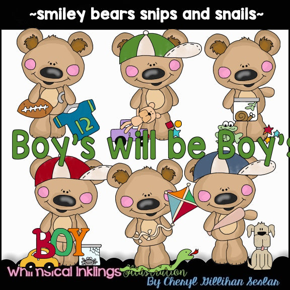 Osos sonrientes... Tijeras y caracoles