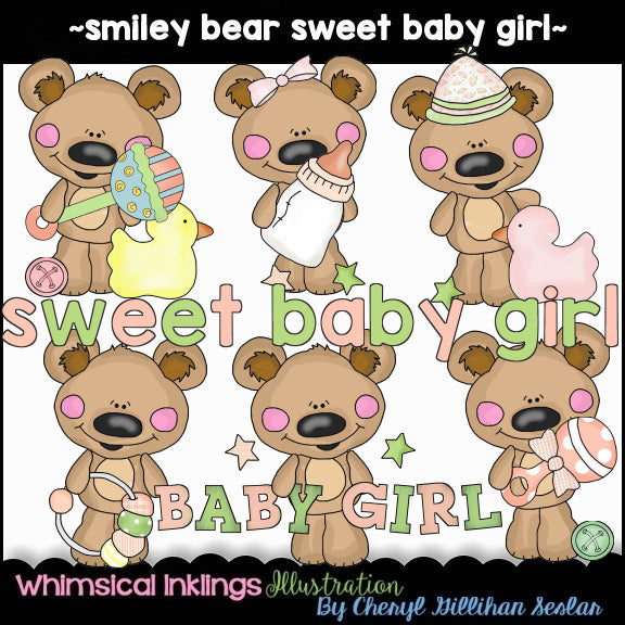 Osos sonrientes...Dulce niña