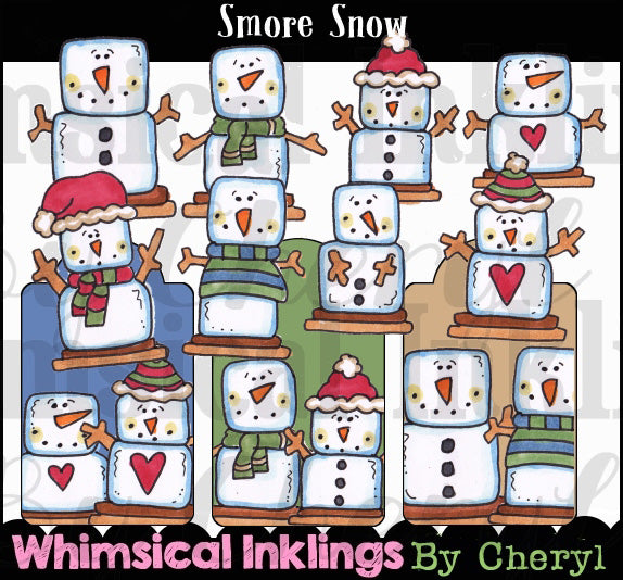 Smore Snow... Colección gráfica coloreada a mano