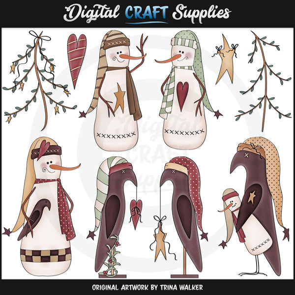 Cuervos De Nieve - Clipart