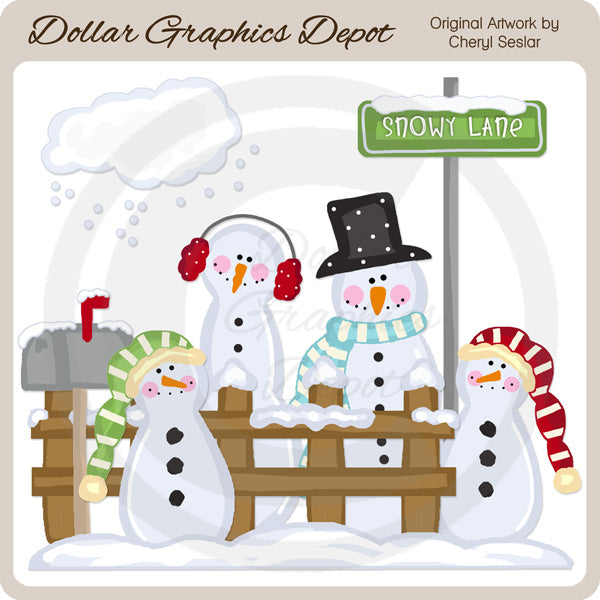 Vicolo innevato - ClipArt