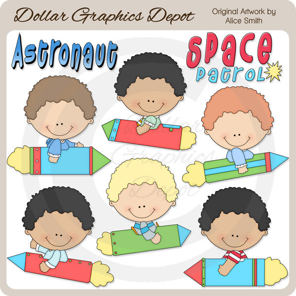 Space Boys - Clip Art