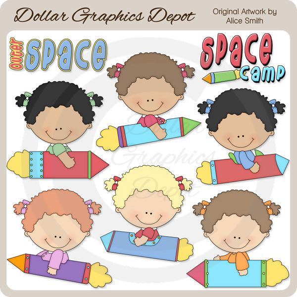 Chicas Espaciales - Clipart