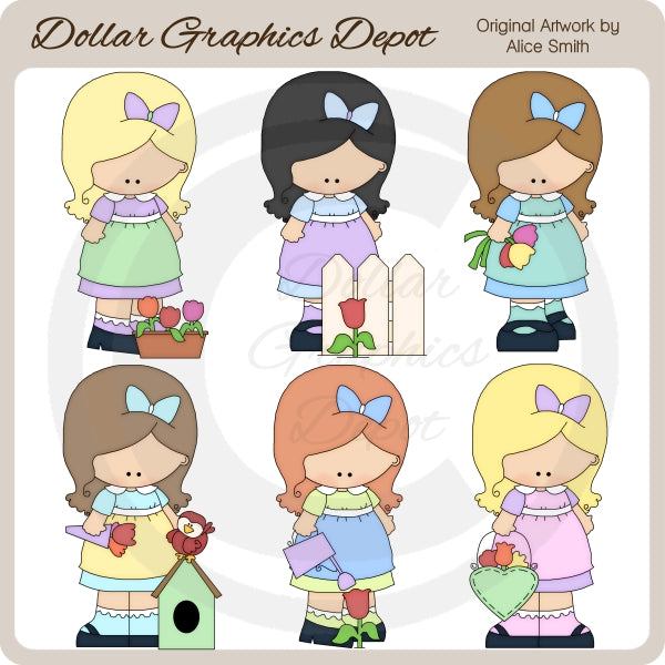 Ragazze primaverili - ClipArt - *Esclusiva DCS*