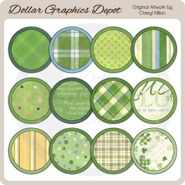 St. Patrick's Day Round Labels
