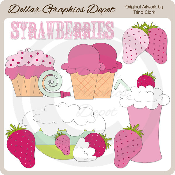 Golosinas De Fresa - Clipart