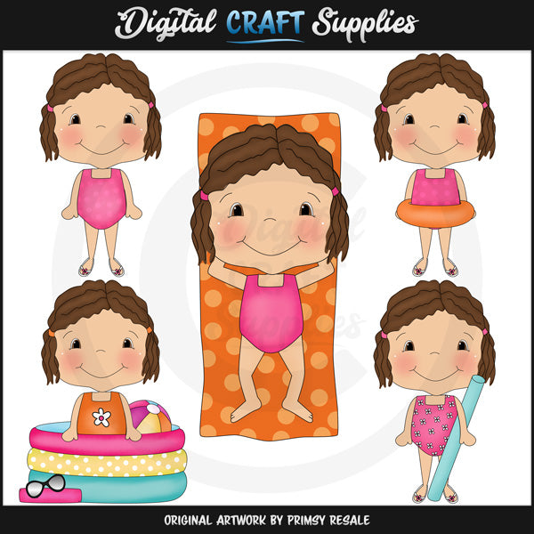 Chicas De Verano - Clipart