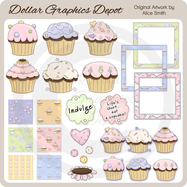 Super Cupcake Collection - Clip Art