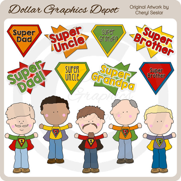 Super Dad - Clip Art