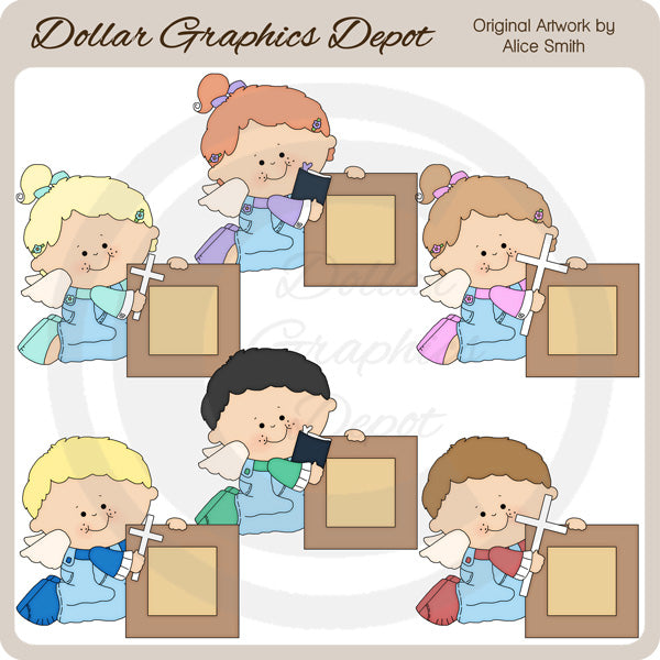 Sweet Angel Frames - Clip Art - *DCS Exclusive*