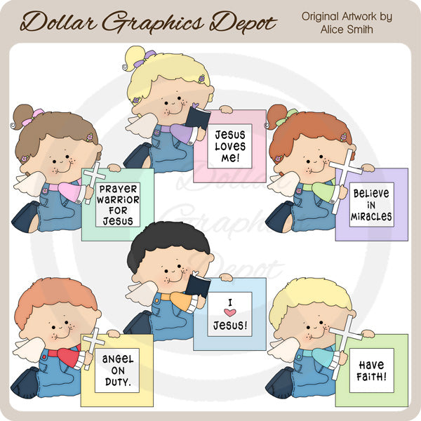 Sweet Angel Messages - Clip Art - *DCS Exclusive*