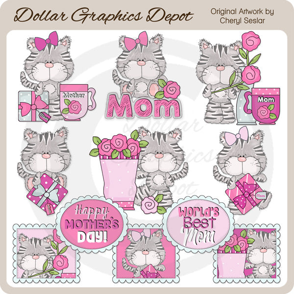 Sweet Kitty - Festa della mamma - ClipArt