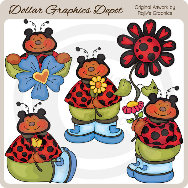 Dolci orsetti coccinella - ClipArt