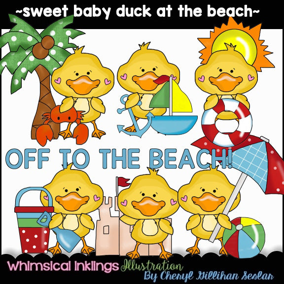 Patitos dulces... en la playa